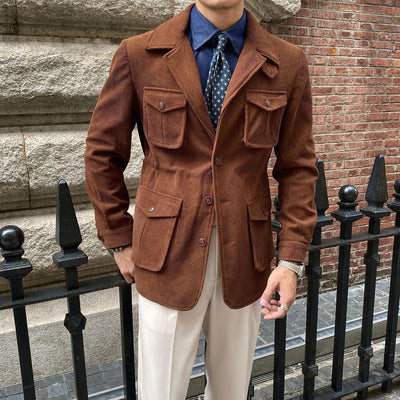 Cord-Herrenblazer mit praktischen Taschen im klassischen Schnitt - Dino