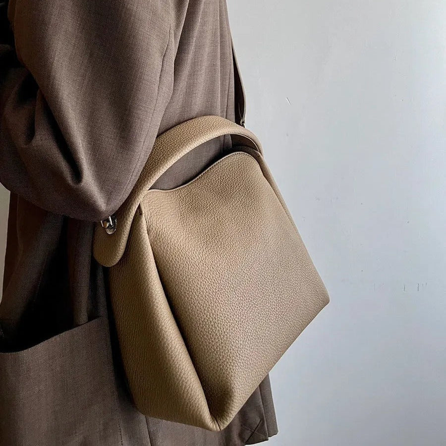 Damen Umhängetasche strukturiertes Design aus Kunstleder - Clémence