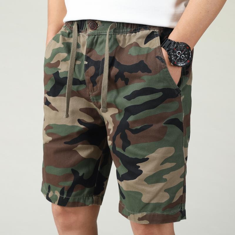Herren Cargo-Shorts Camouflage Stretch-Baumwolle - Enzo