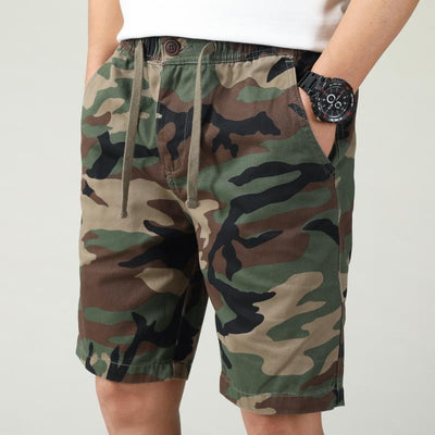 Herren Cargo-Shorts Camouflage Stretch-Baumwolle - Enzo