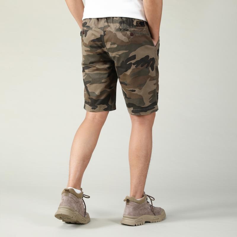 Herren Cargo-Shorts Camouflage Stretch-Baumwolle - Enzo