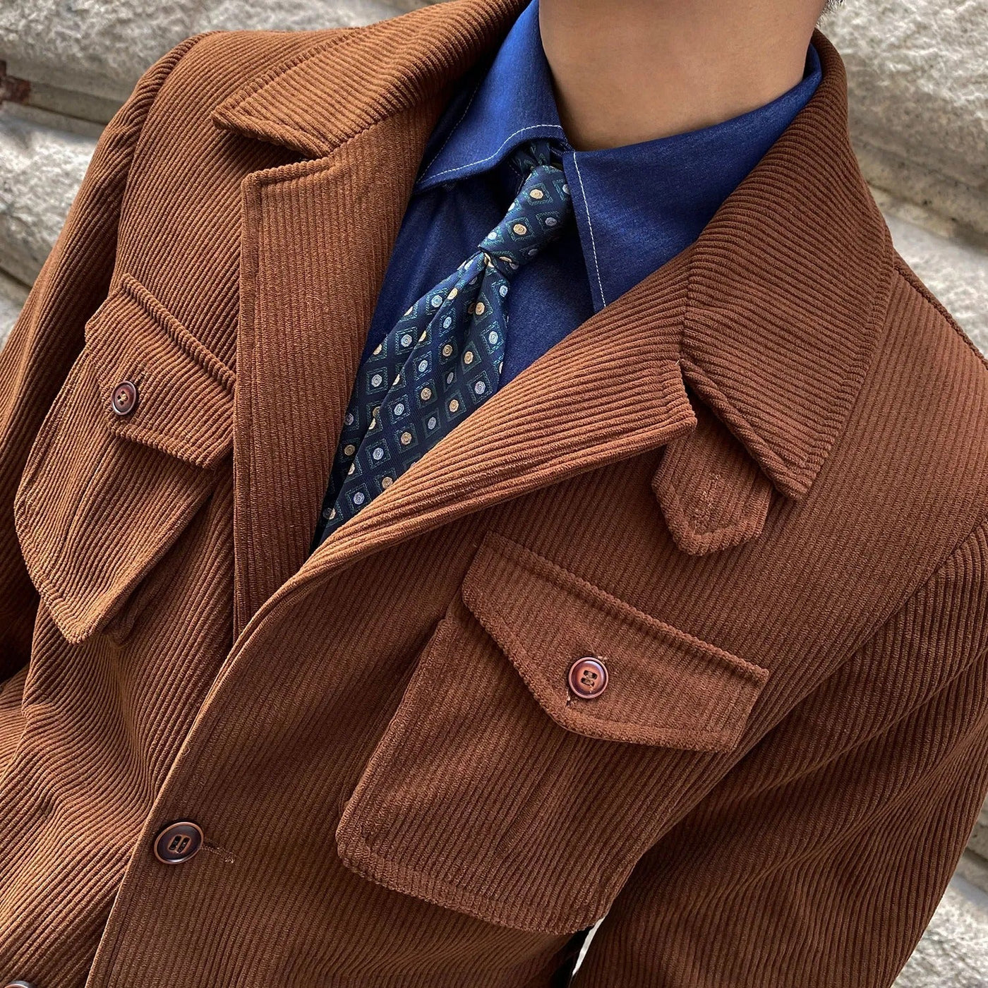 Cord-Herrenblazer mit praktischen Taschen im klassischen Schnitt - Dino