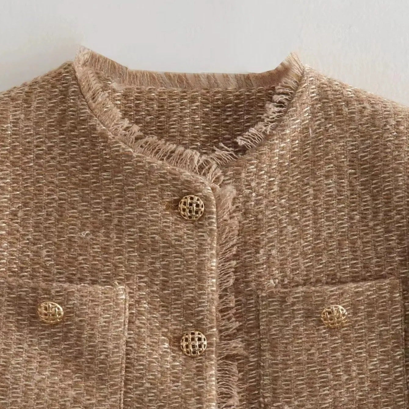 Klassische Tweed-Zweireiherjacke für Damen - Heidy