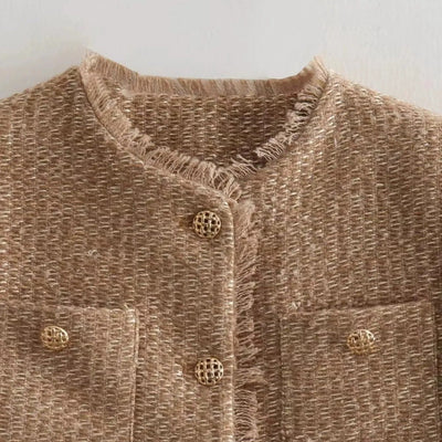 Klassische Tweed-Zweireiherjacke für Damen - Heidy