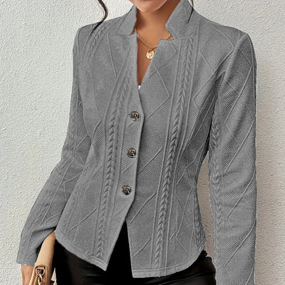 Eleganter Strickblazer mit Prägung für Damen - Salma
