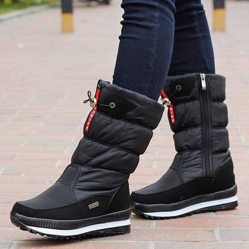 Wasserdichte gepolsterte Damen-Schneestiefel mit hohem Schaft - Flavia