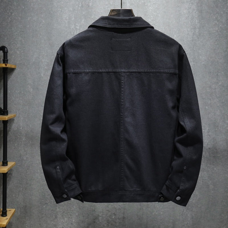 Schwarze Herrenjacke im Utility-Stil mit großen Taschen - Hektor