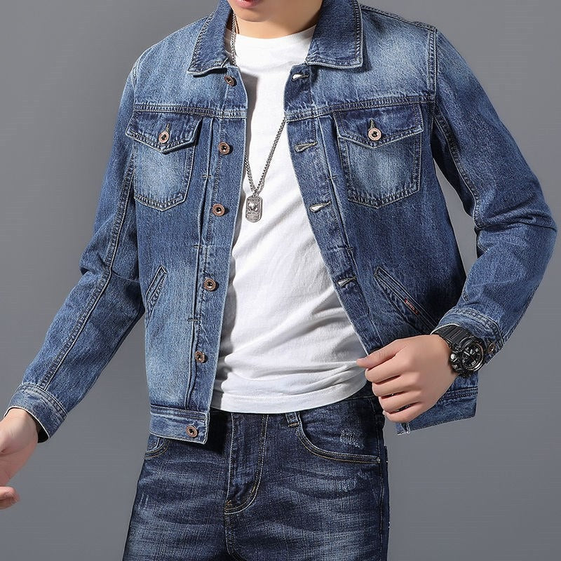 Klassische Herren-Jeansjacke mit Vordertaschen - Byron