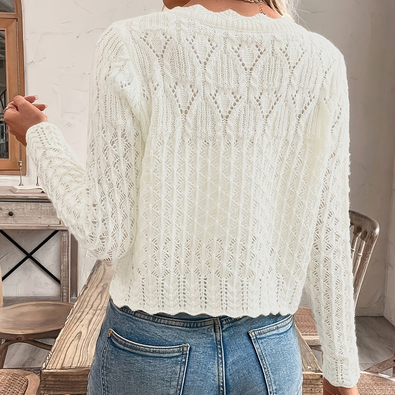 Durchbrochene Strickjacke - Elva