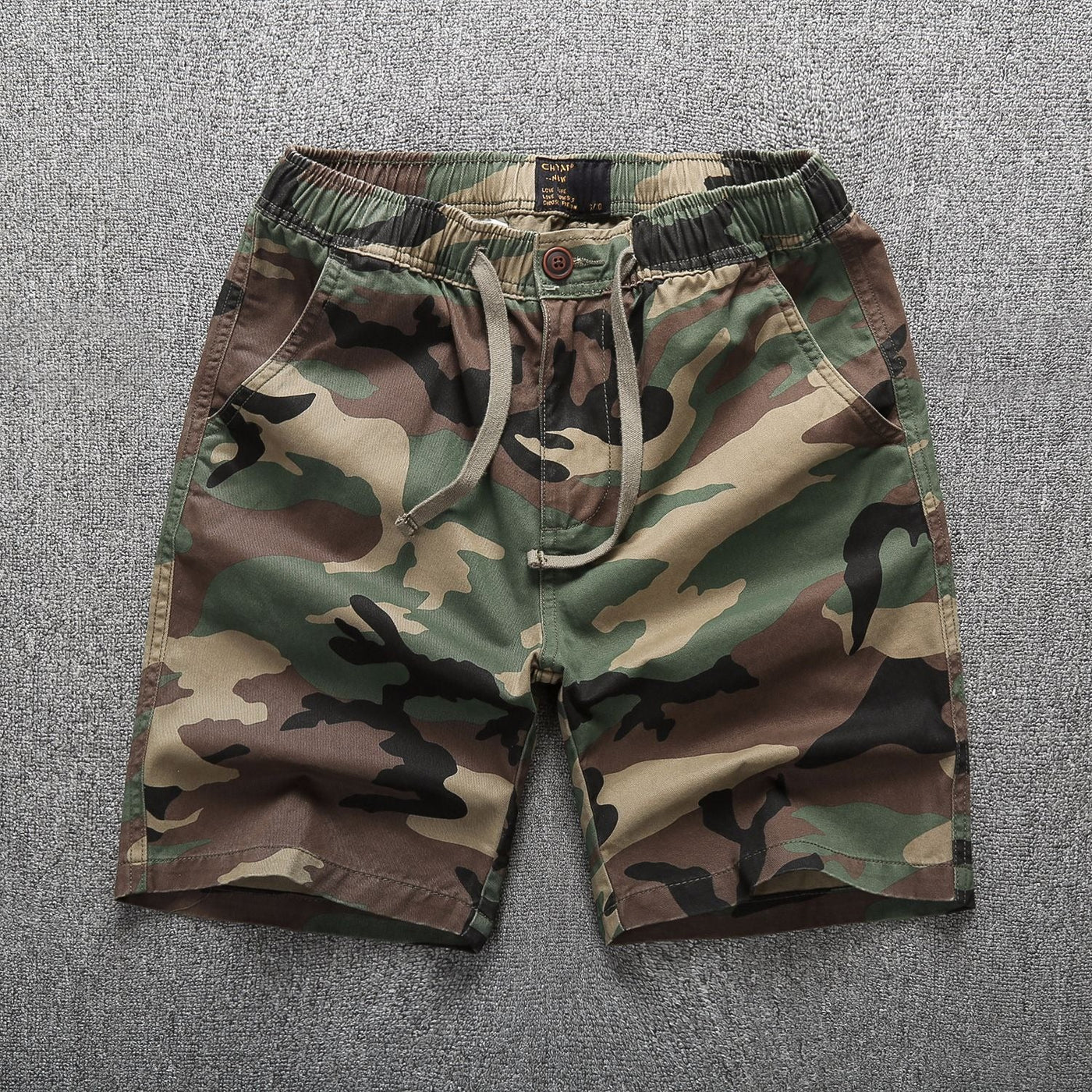 Herren Cargo-Shorts Camouflage Stretch-Baumwolle - Enzo