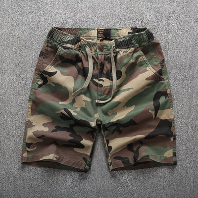 Herren Cargo-Shorts Camouflage Stretch-Baumwolle - Enzo