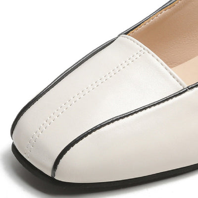 Damen Schuhe mit niedrigem Absatz Minimalistisches Design - Céleste