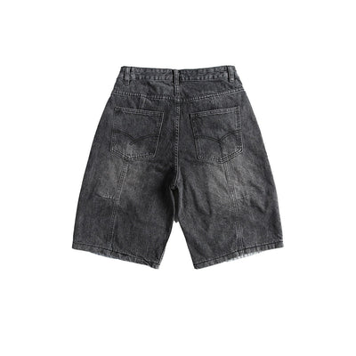 Bermudashorts aus Denim mit Patchworkmuster für Männer - Urban Edge