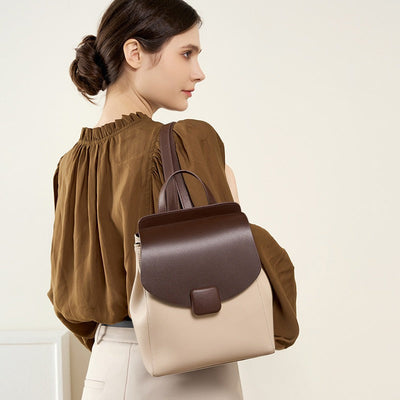 Rucksack aus Kunstleder Frau minimalistisches Design elegant - Nadège