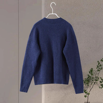 Damen Strickjacke mit Struktur und goldenen Knöpfen, raffinierter Stil - Ysaline