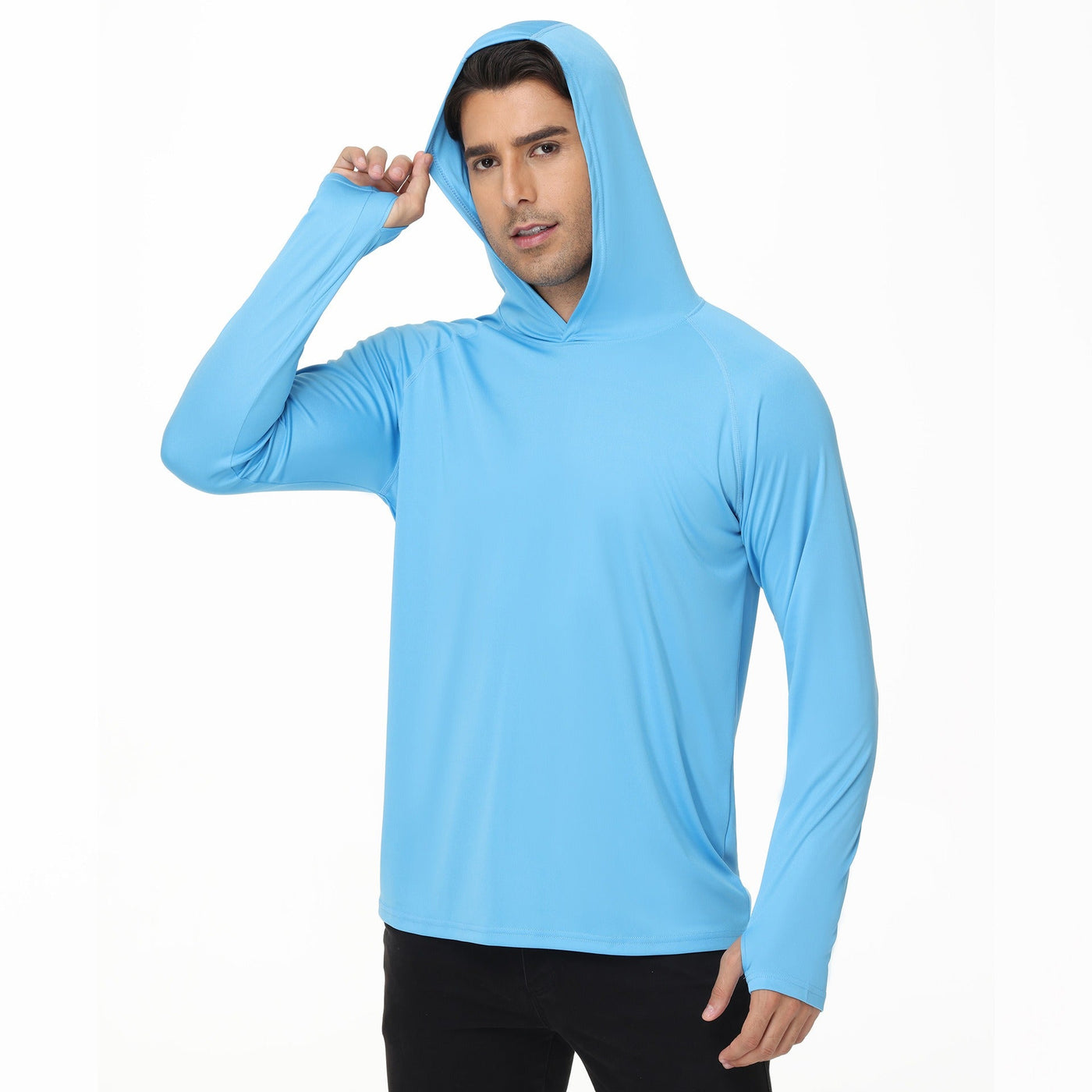 Langarm-T-Shirt mit Kapuze für Männer - Drogus
