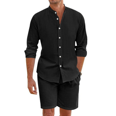 Leinen-Langarmset für Herren - Terry
