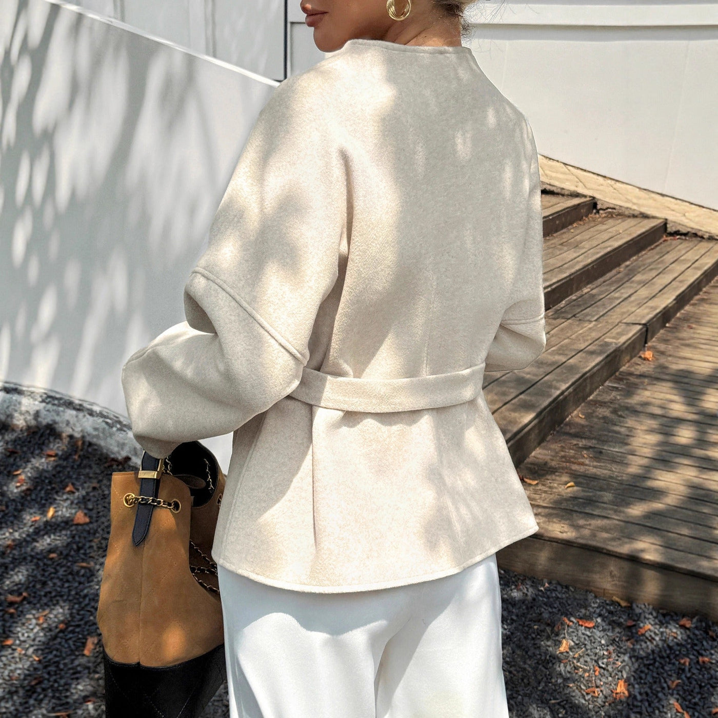 Damen-Wickeljacke mit Gürtel - Bitia