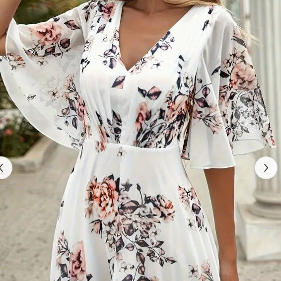 Langes geblümtes Kleid für Frauen - Sorelia