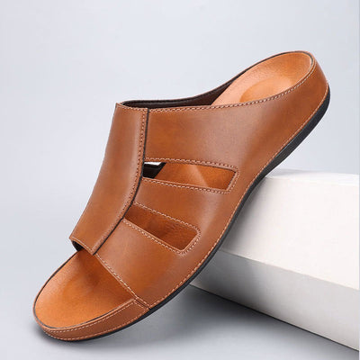 Orthopädische Herren-Sandalen mit offener Zunge und klassischem Design - Sergio