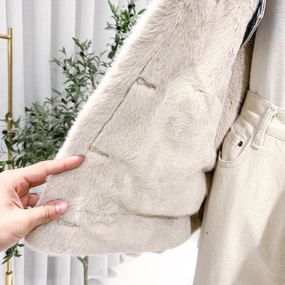 Damen-Jeansjacke in Übergröße mit Fleece-Futter - Maelis