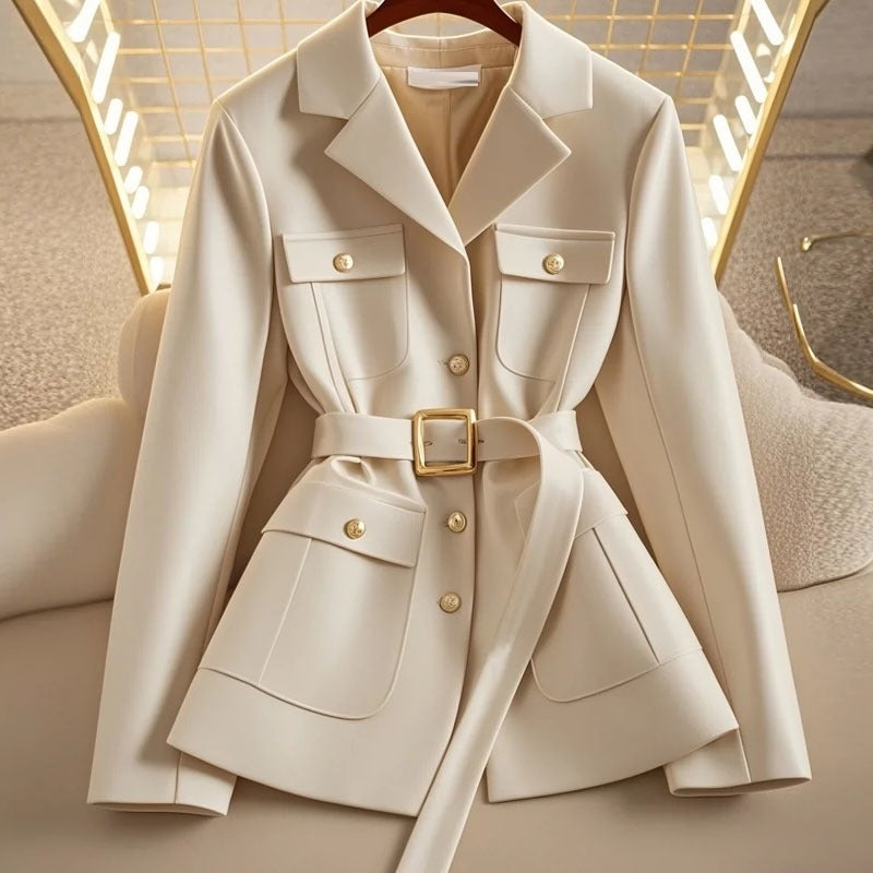 Damenblazer mit Gürtel und Taschen - Lorane
