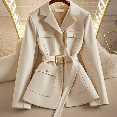 Damenblazer mit Gürtel und Taschen - Lorane