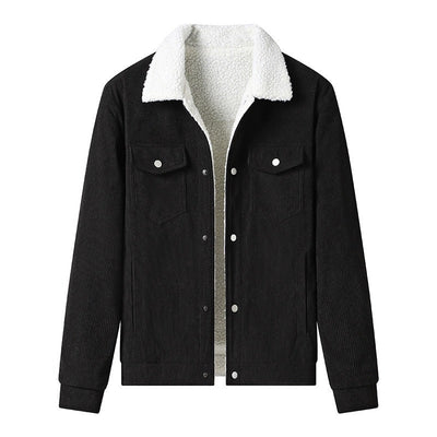 Herren-Cordjacke mit Fleece-Futter, legerer Stil - Alain