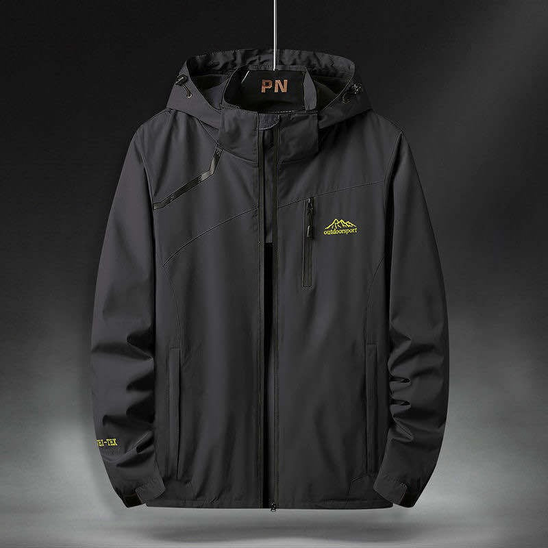 Wasserdichte Jacke mit Kapuze für Herren im Outdoor-Stil - Florian