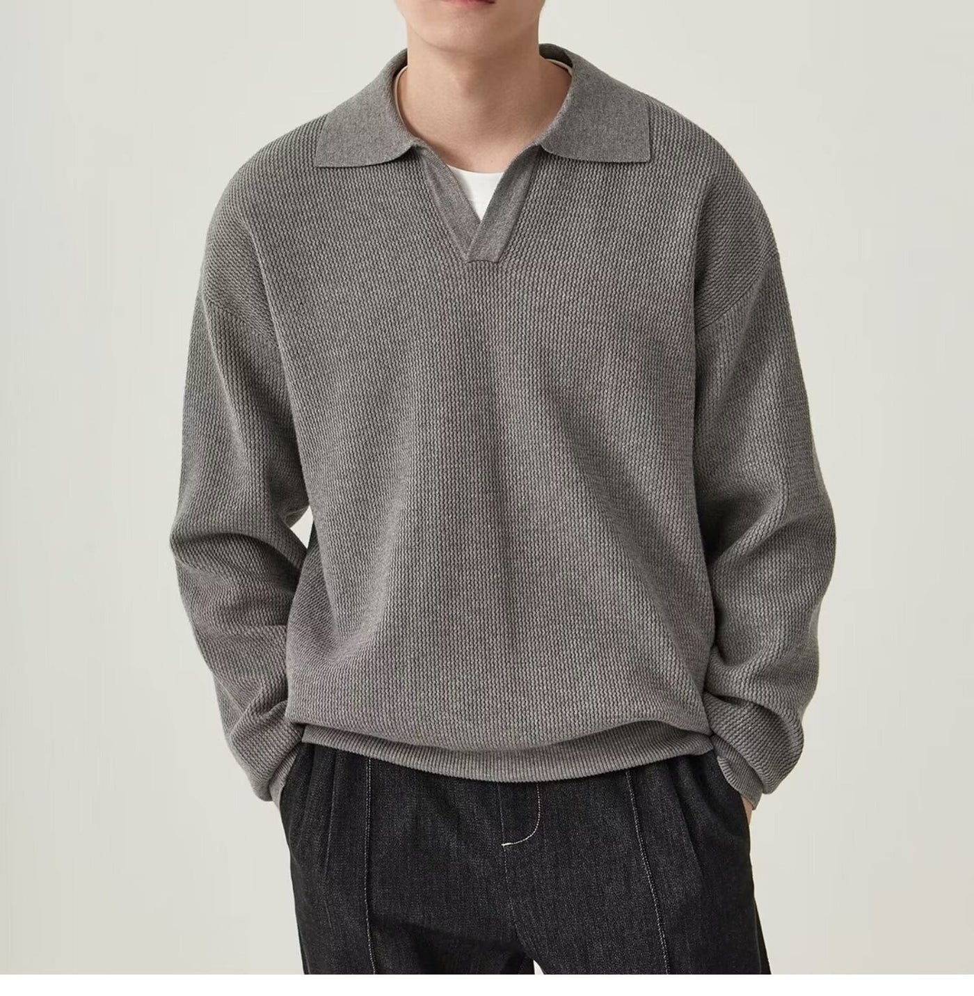 Herren Strick-Polopullover - Mervik