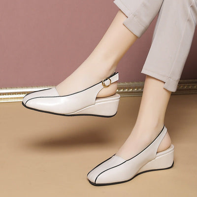 Damen Schuhe mit niedrigem Absatz Minimalistisches Design - Céleste