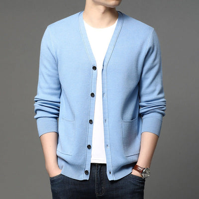 Herren Feinstrickjacke slim fit basic style - Theo