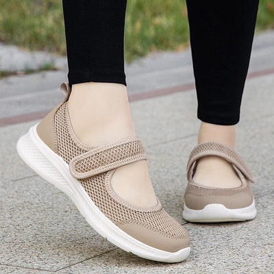 Atmungsaktive orthopädische Damenschuhe mit Klettverschluss - Hilda
