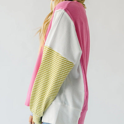 Mehrfarbiges langärmeliges Freizeit-Sweatshirt - Maelis