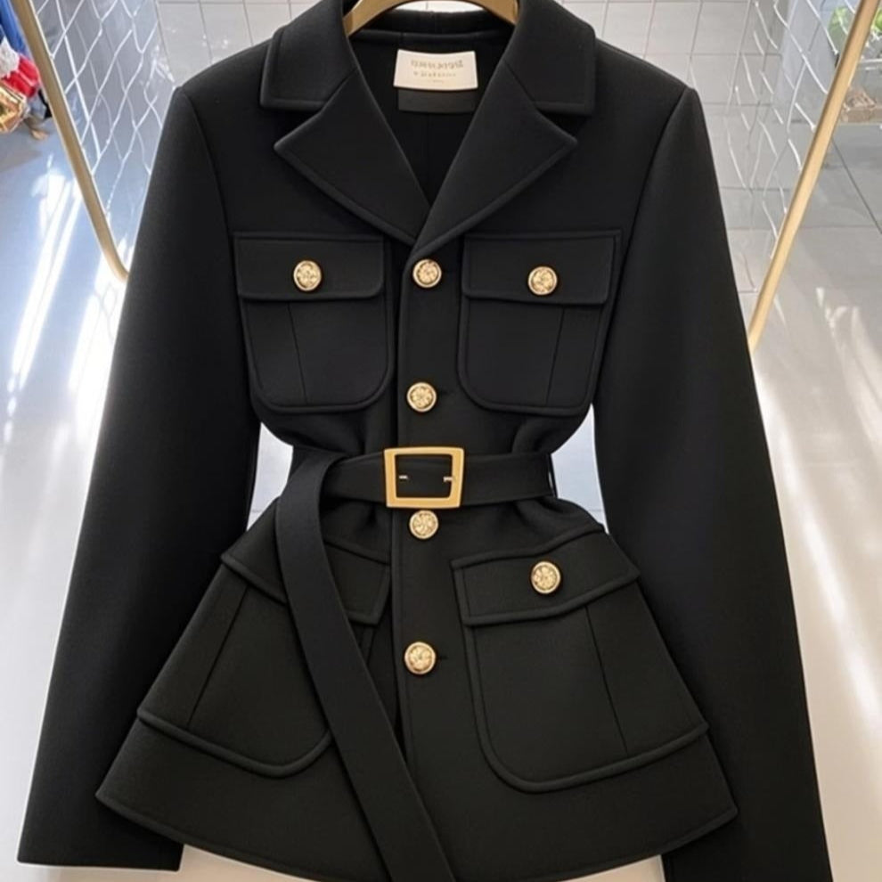 Damenblazer mit Gürtel und Taschen - Lorane