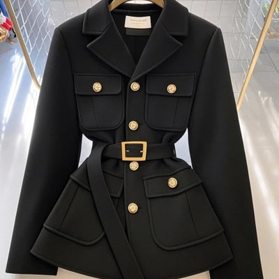 Damenblazer mit Gürtel und Taschen - Lorane