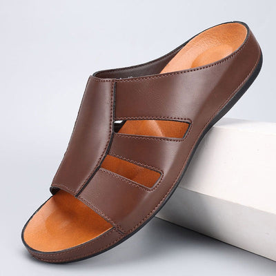 Orthopädische Herren-Sandalen mit offener Zunge und klassischem Design - Sergio