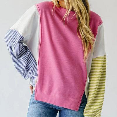 Mehrfarbiges langärmeliges Freizeit-Sweatshirt - Maelis