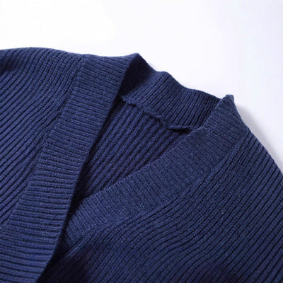 Damen Strickjacke mit Struktur und goldenen Knöpfen, raffinierter Stil - Ysaline
