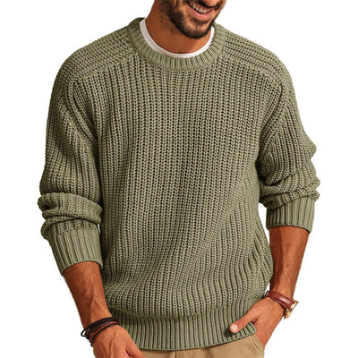 Herren Pullover mit Rundhalsausschnitt aus Grobstrick - Levik