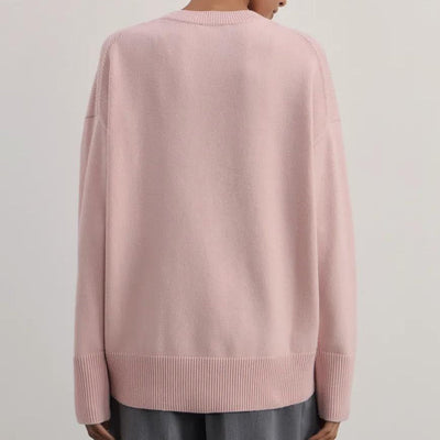 Grobstrickpullover mit Rundhalsausschnitt - Elva