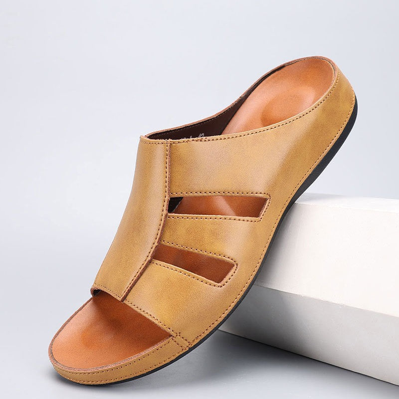 Orthopädische Herren-Sandalen mit offener Zunge und klassischem Design - Sergio