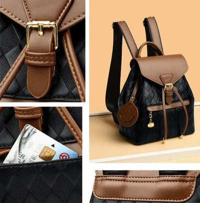Zweifarbiger Rucksack aus geflochtenem Kunstleder - Clarys