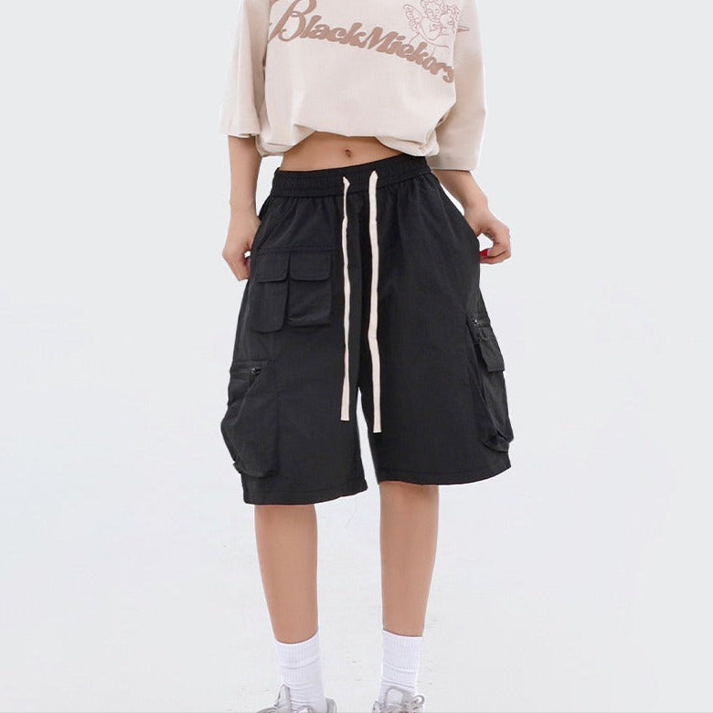 Damen-Shorts mit großen Taschen und lässigen Reißverschlüssen - Fey