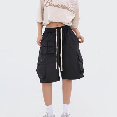 Damen-Shorts mit großen Taschen und lässigen Reißverschlüssen - Fey