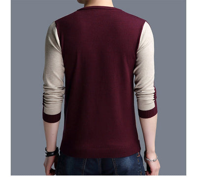 Langärmeliger Pullover mit modernem, geometrischem Design für Herren - Bastien