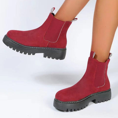 Elastische Damenstiefel im Chelsea-Stil mit seitlichem Plateau - Maren