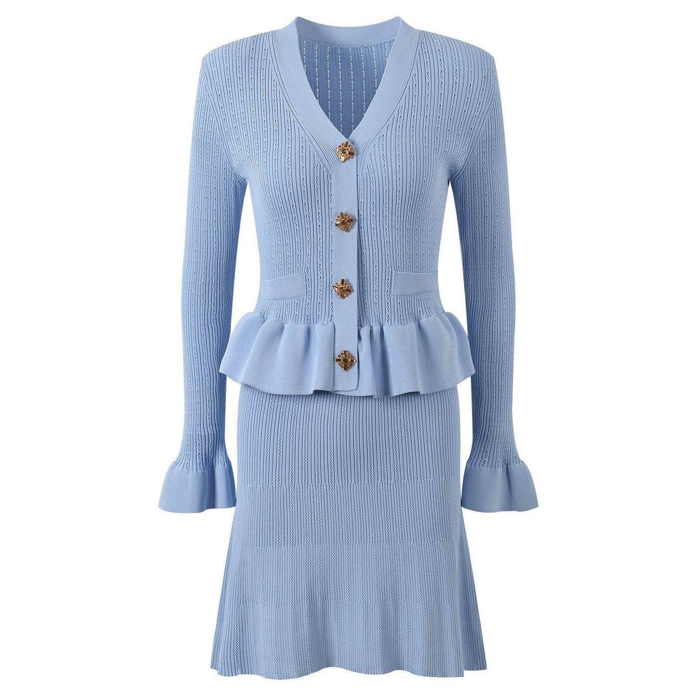 Strickkleid mit Juwelenknöpfen - Mireille