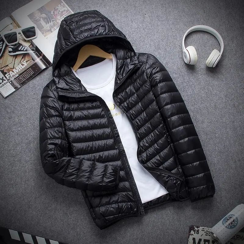 Leichte Herren-Steppjacke mit Kapuze und Reißverschluss - Tidus