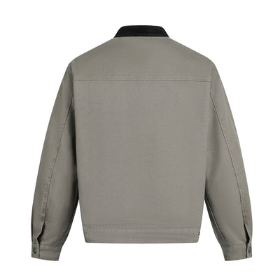 Herrenjacke in Wildlederoptik mit Druckknopfverschluss - Ernesto